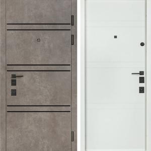 Вхідні двері Булат Термо Expert модель 550/253 у квартиру колір роксі антрацит сірий/білий матовий