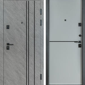 Вхідні двері Булат Fortezza модель 563/556 у квартиру колір зріз каменю/сірий шифер