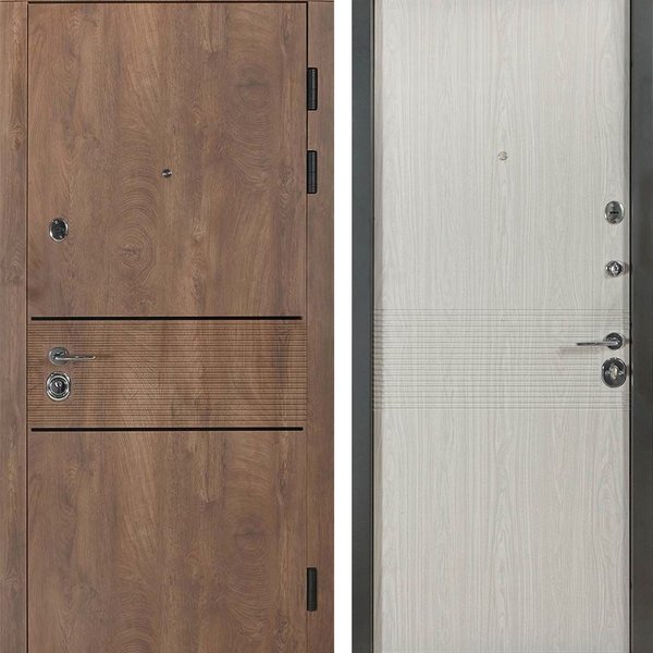 Вхідні двері Булат В-81 модель 564/264 у квартиру колір спил дерева коньячний/венге парма