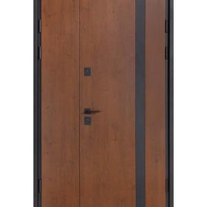 Вхідні двері Булат Термо Хаус модель 710/265 вуличні колір дуб бронза/вулична горіх натуральний