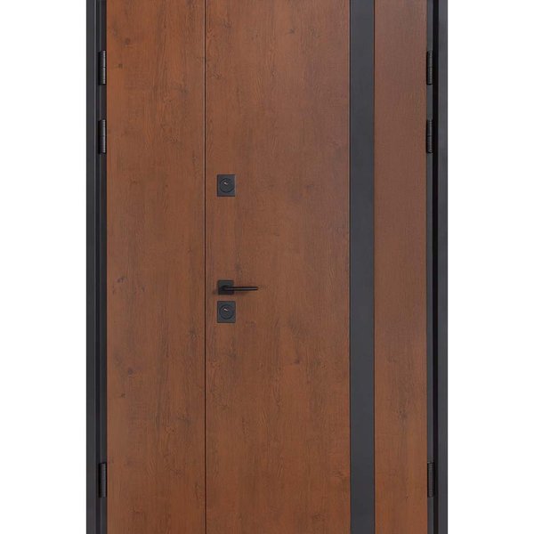 Вхідні двері Булат Термо Хаус модель 710/265 вуличні колір дуб бронза/вулична горіх натуральний